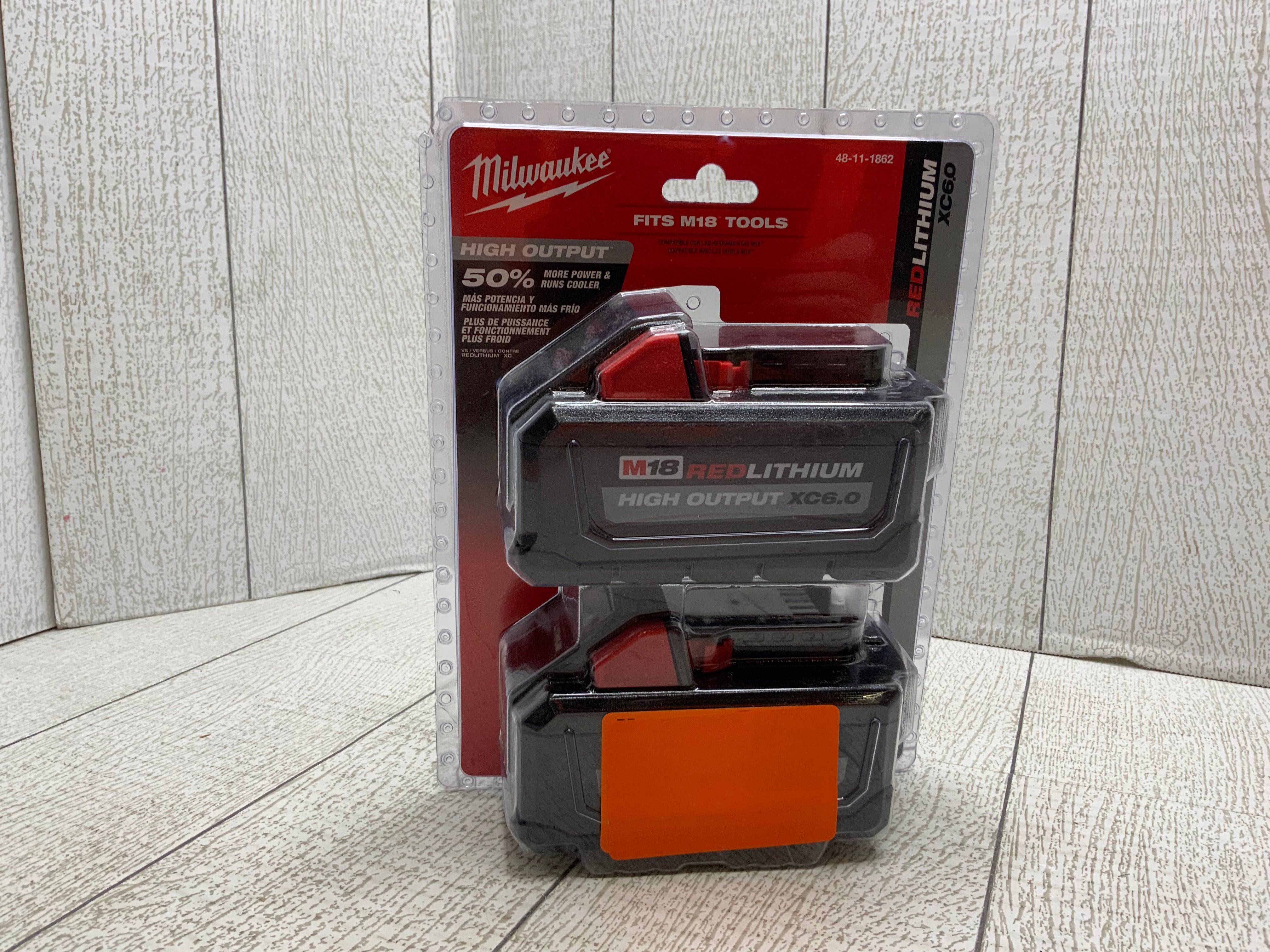 Milwaukee M18 Red Lithium High Output XC6.0 Li-Ion Battery 2 Pack (8052300021998)